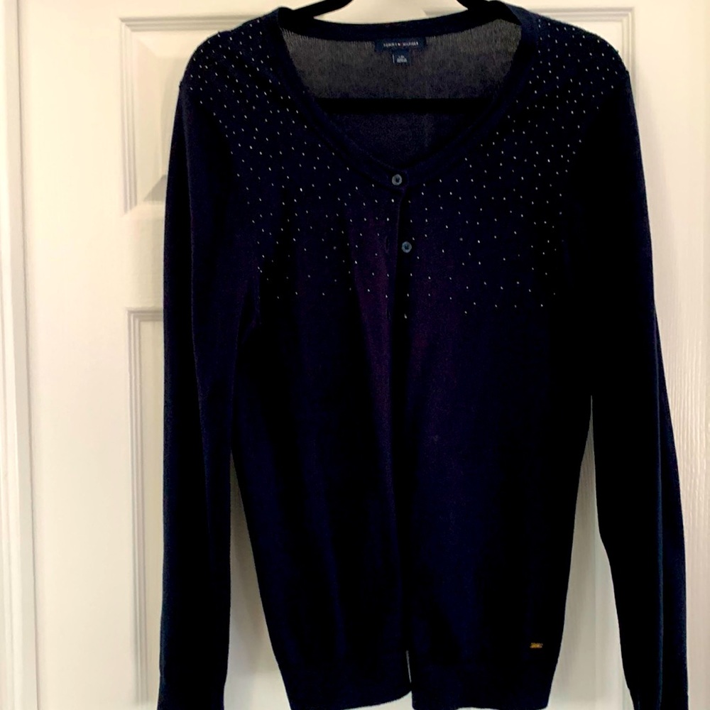 Tommy Hilfiger Navy Cardigan Sweater